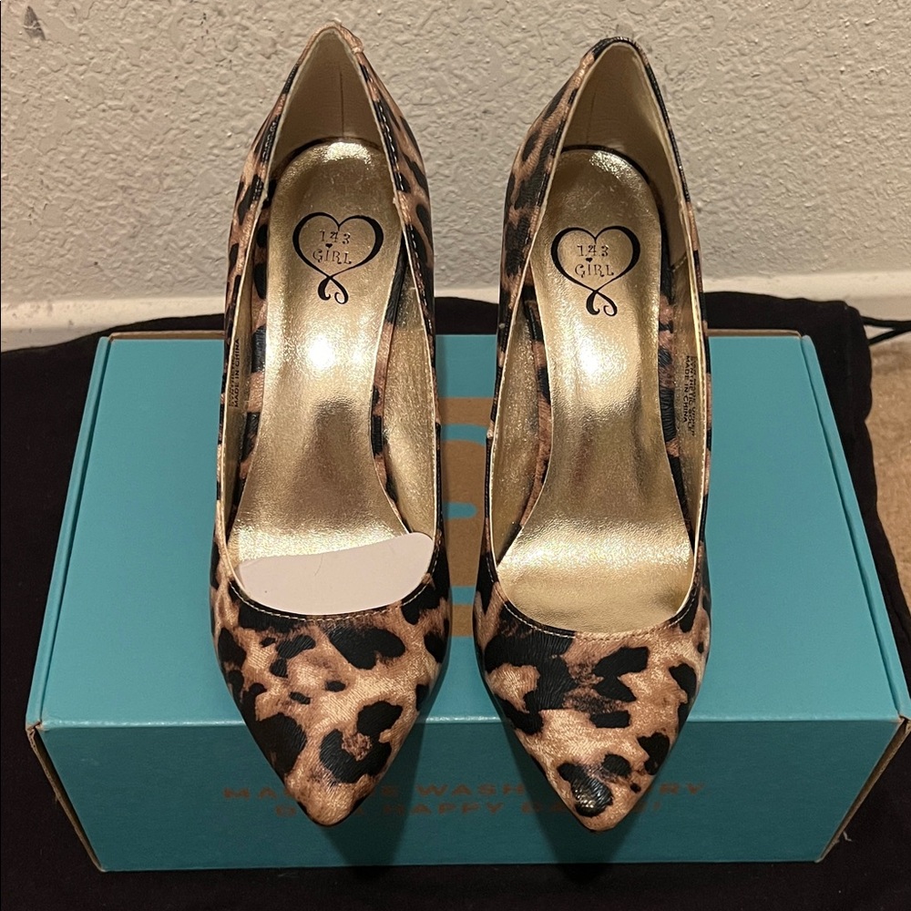 143 Girl Leopard Print Heels